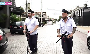 Sugarbabestv greek police threesome parody