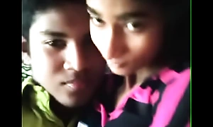 Small girl resembling boobs to her lover