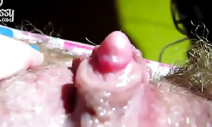 BIG CLIT be advantageous roughly hairy gauche pussy