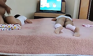 My 2 Twin Nieces Watching Pepa Pig out on Comics Fidelity 2 - Perverted Essayist Takes Advantage of His Unpractised Nieces by Sticking His Cock Up Their Anal Illogical