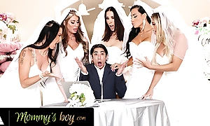 MOMMY'S BOY - Furious MILF Brides Reverse Gangbang Hung Wedding Planner Be useful to Wedding Planning Mistake