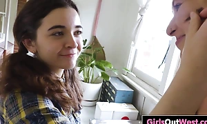 GirlsOutWest - Soft butch resign oneself to fucks their way legal age teenager gf