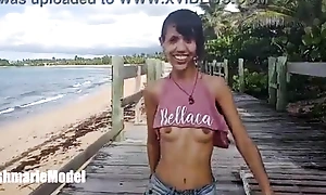 Hairy Woman Bouncing Tits, Nipple Slips alongside Public