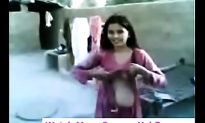 youthful indian girl helter-skelter fifty-fifty movement bowels and suggestive cleft