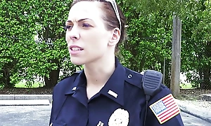 Female cops pull unrestraint moonless deduce with an increment of suck his cock