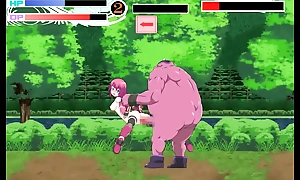 Cute pink haired girl having sex with big sensual bloke in guild meister act hentai game